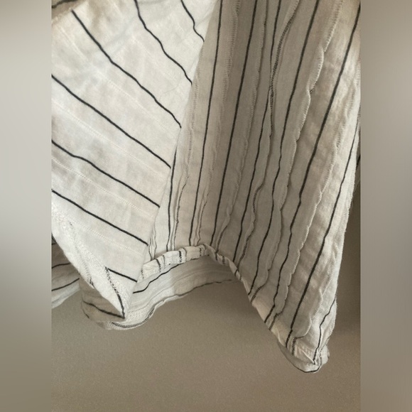 Habitat Striped Cowl Neck Top Textured Layered Lagenlook Large - Picture 3 of 8